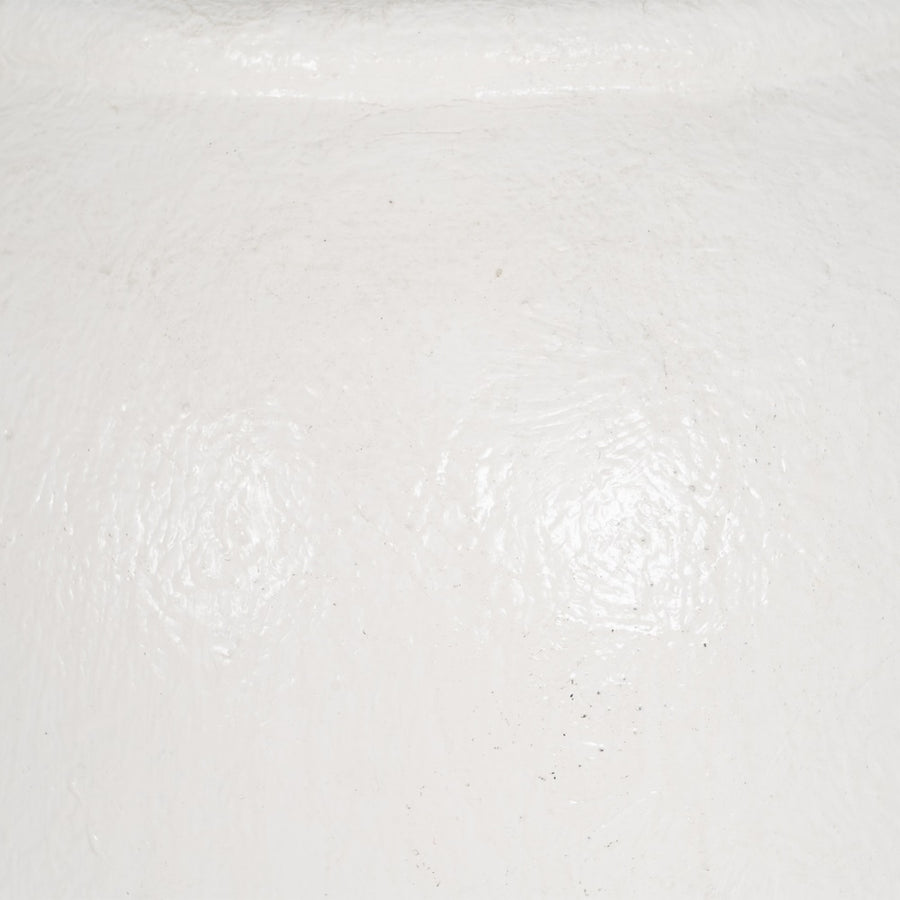 WHITE FIBER CEMENT VASE 38 X 38 X 100 CM