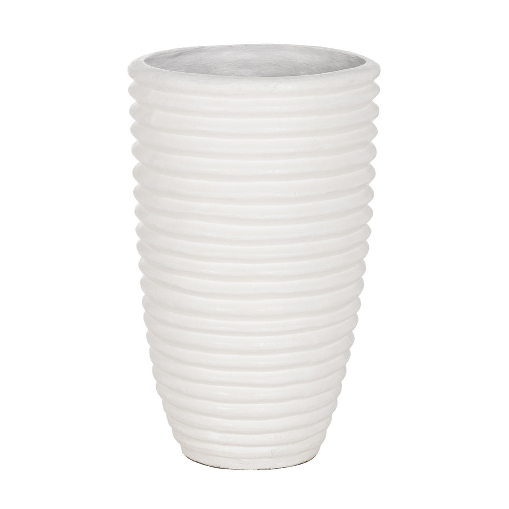 JARRÓN BLANCO FIBRA DE CEMENTO 82 X 82 X 120 CM