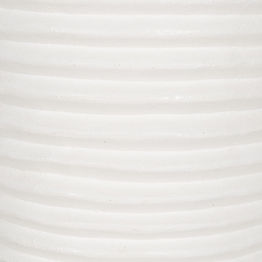 JARRÓN BLANCO FIBRA DE CEMENTO 82 X 82 X 120 CM