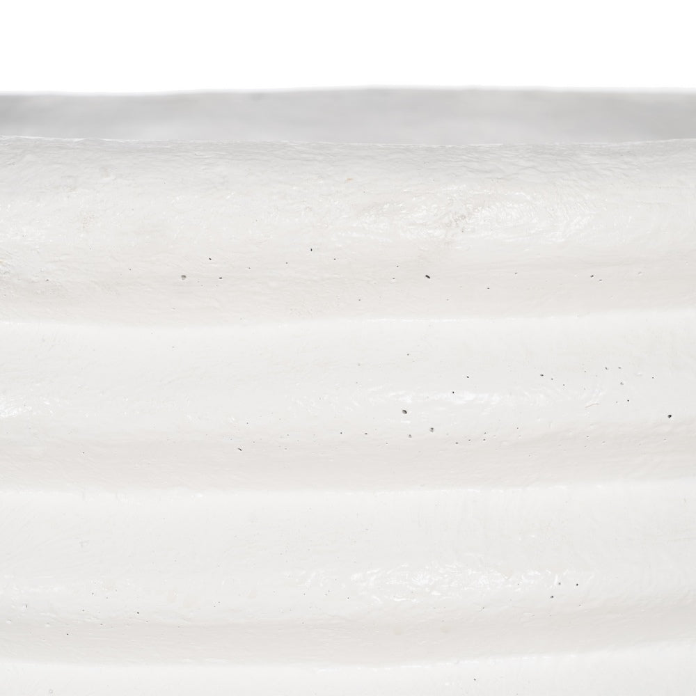 JARRÓN BLANCO FIBRA DE CEMENTO 82 X 82 X 120 CM