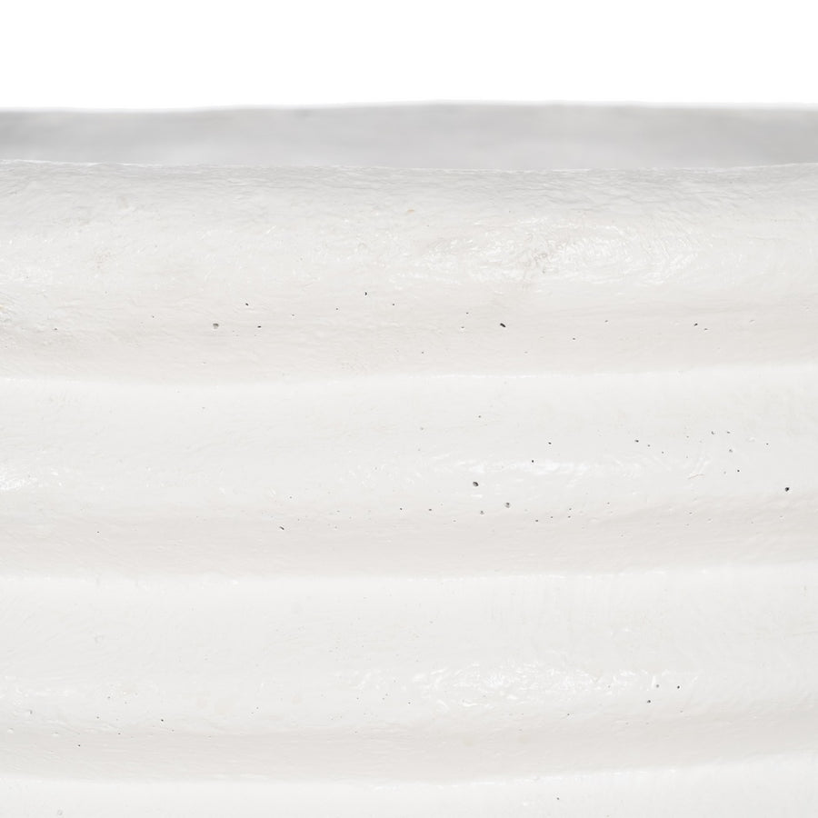 JARRÓN BLANCO FIBRA DE CEMENTO 82 X 82 X 120 CM
