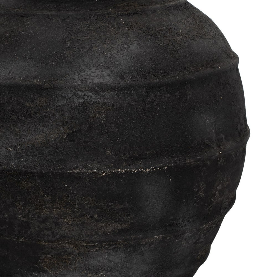 GREY FIBER CEMENT VASE DECORATION 45 X 45 X 51 CM