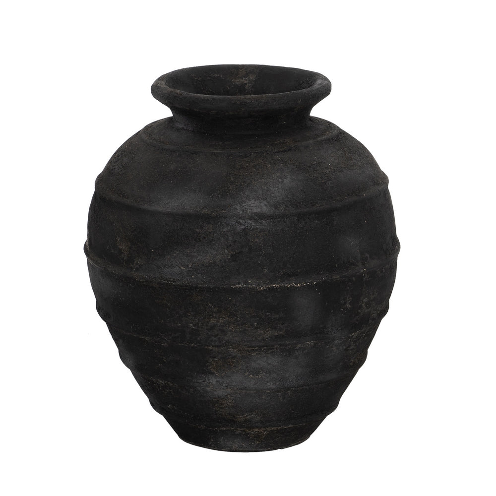GREY CEMENT FIBER VASE DECORATION 45 X 45 X 51 CM
