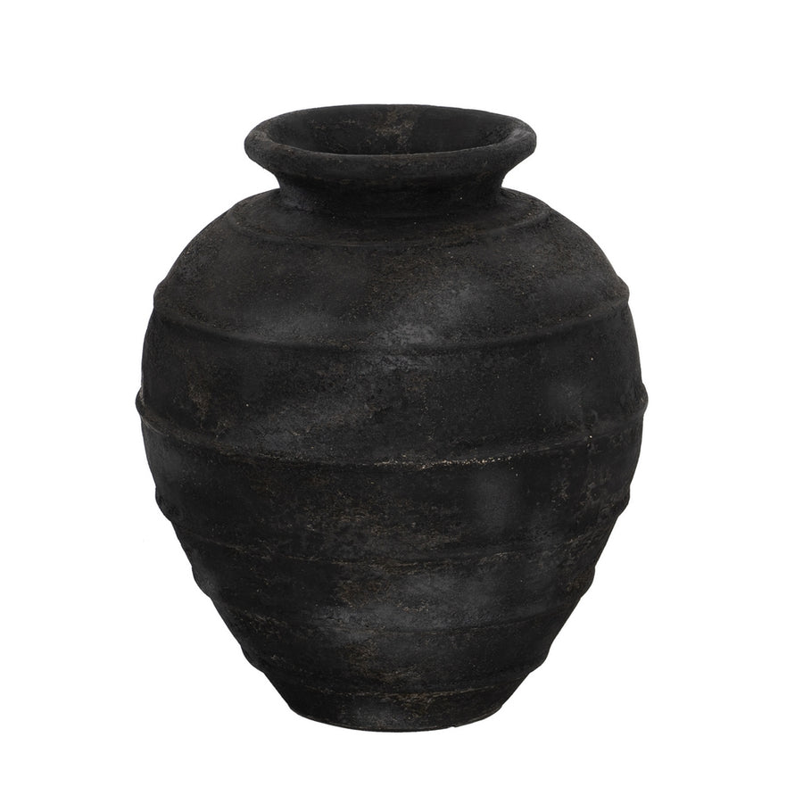 GREY CEMENT FIBER VASE DECORATION 45 X 45 X 51 CM