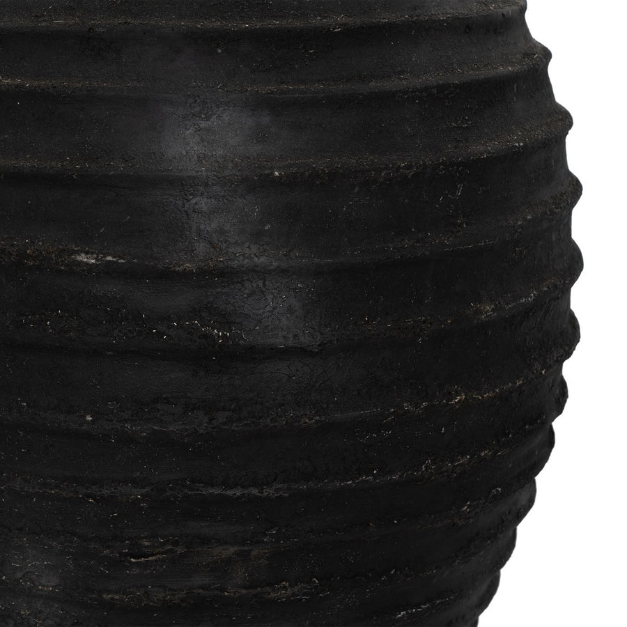 GREY FIBRE CEMENT VASE DECORATION 39 X 39 X 60 CM