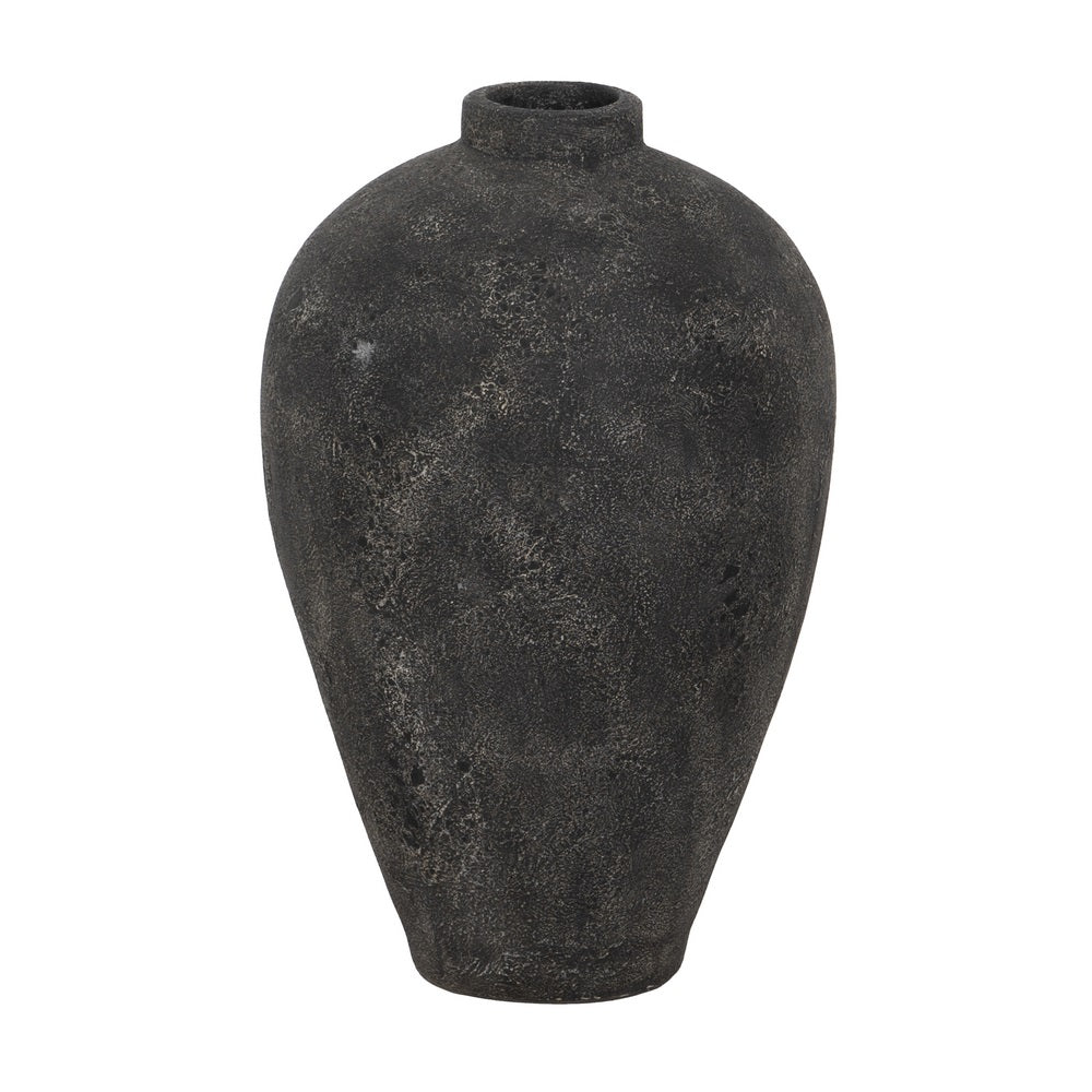 JARRÓN GRIS TERRACOTA DECORACIÓN 38 X 38 X 60 CM