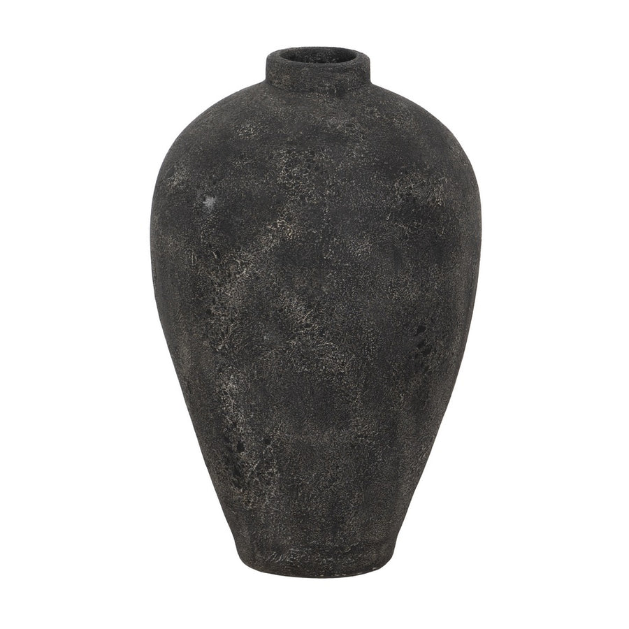 JARRÓN GRIS TERRACOTA DECORACIÓN 38 X 38 X 60 CM