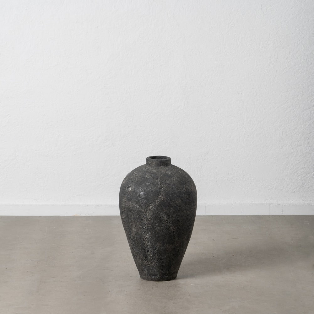 JARRÓN GRIS TERRACOTA DECORACIÓN 38 X 38 X 60 CM
