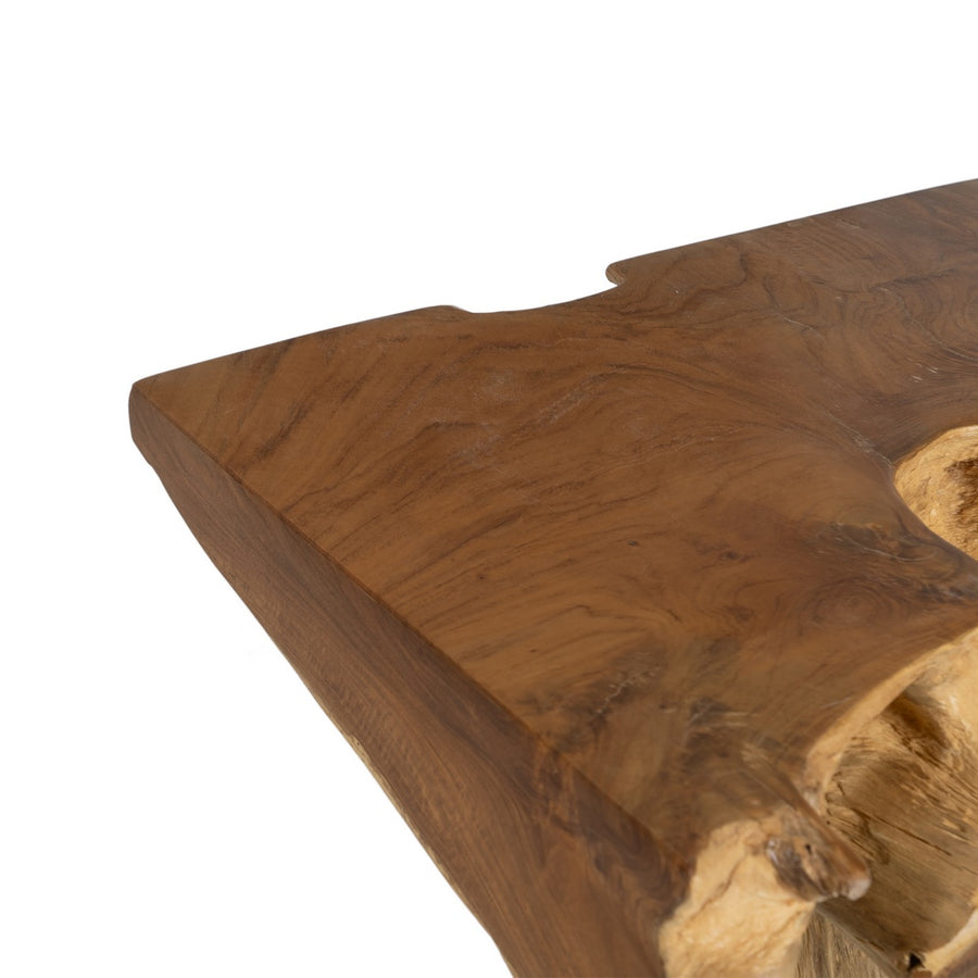 NATURAL TEAK WOOD CONSOLE TABLE 80 X 40 X 80 CM