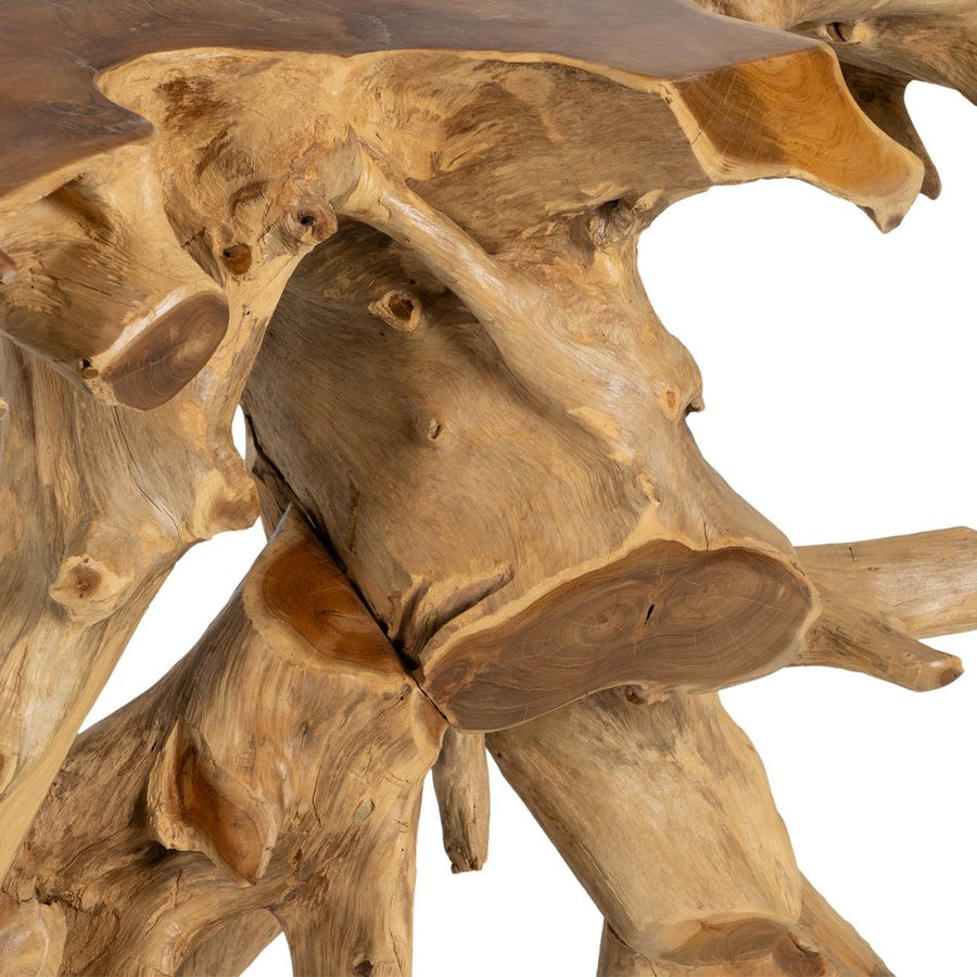 NATURAL TEAK WOOD CONSOLE TABLE 80 X 40 X 80 CM