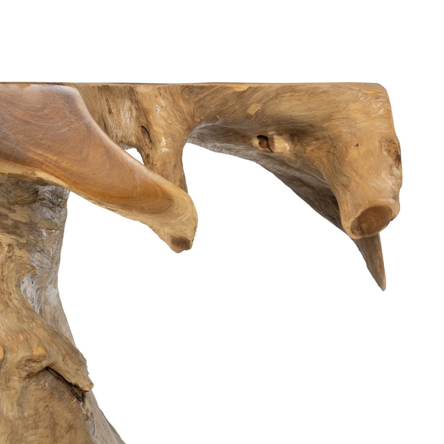 NATURAL TEAK WOOD CONSOLE TABLE 80 X 40 X 80 CM