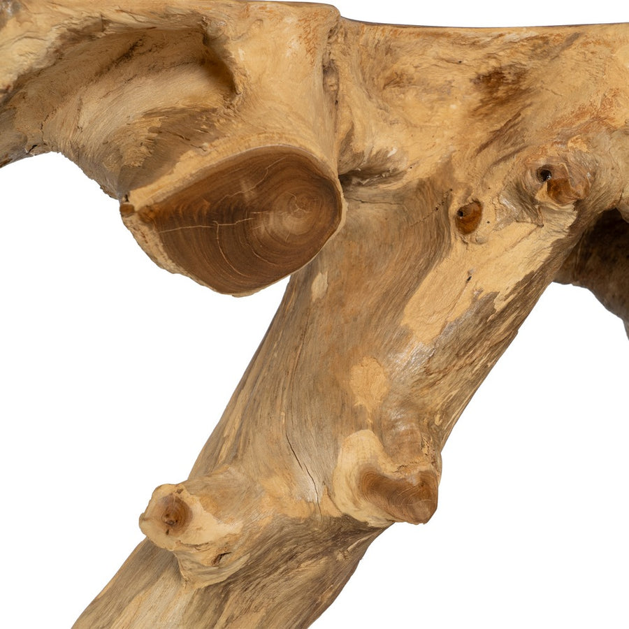 NATURAL TEAK WOOD CONSOLE TABLE 80 X 40 X 80 CM
