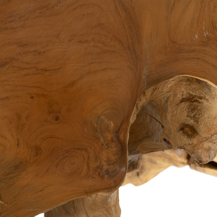 NATURAL TEAK WOOD CONSOLE TABLE 80 X 40 X 80 CM