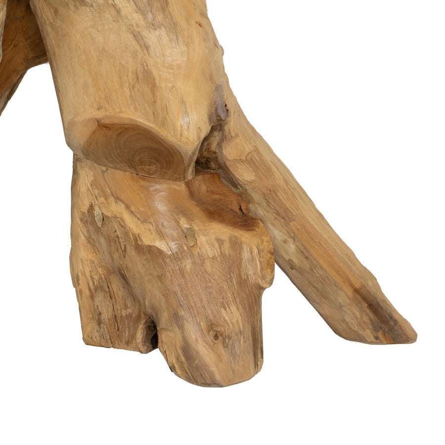 NATURAL TEAK WOOD CONSOLE TABLE 80 X 40 X 80 CM