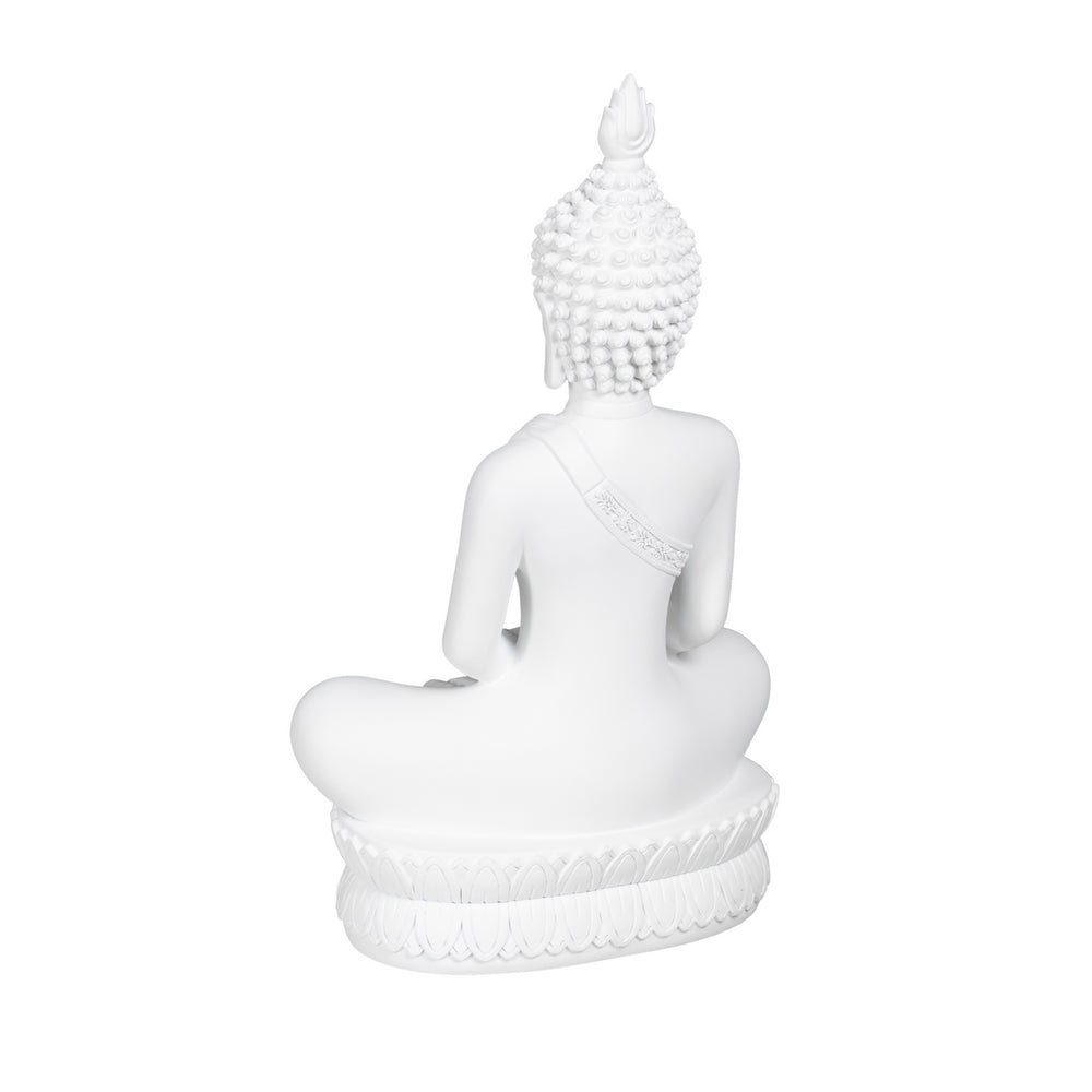 FIGURA BUDA BLANCO POLIRESINA DECORACIÓN 19,20 X 12 X 32,50