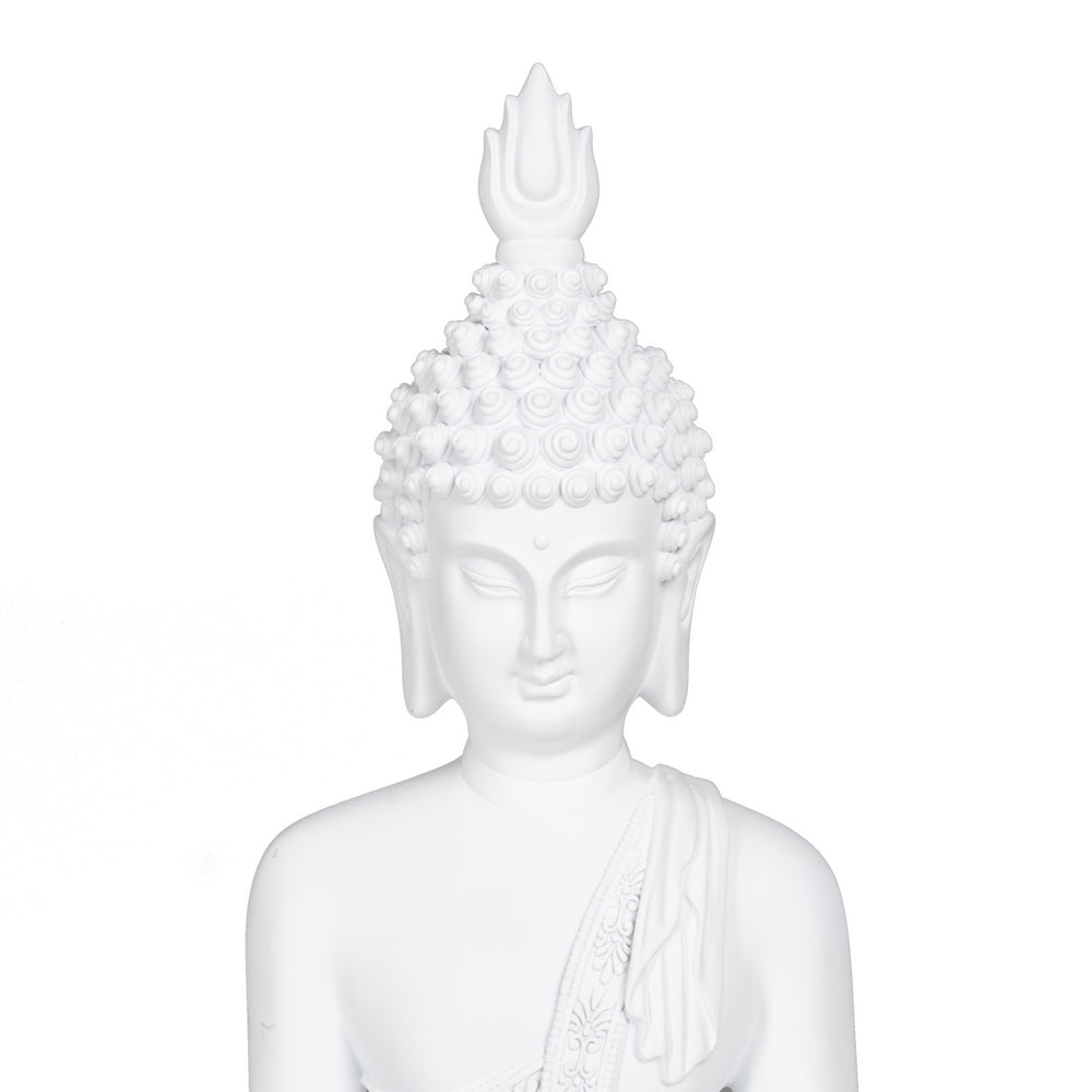 FIGURA BUDA BLANCO POLIRESINA DECORACIÓN 19,20 X 12 X 32,50