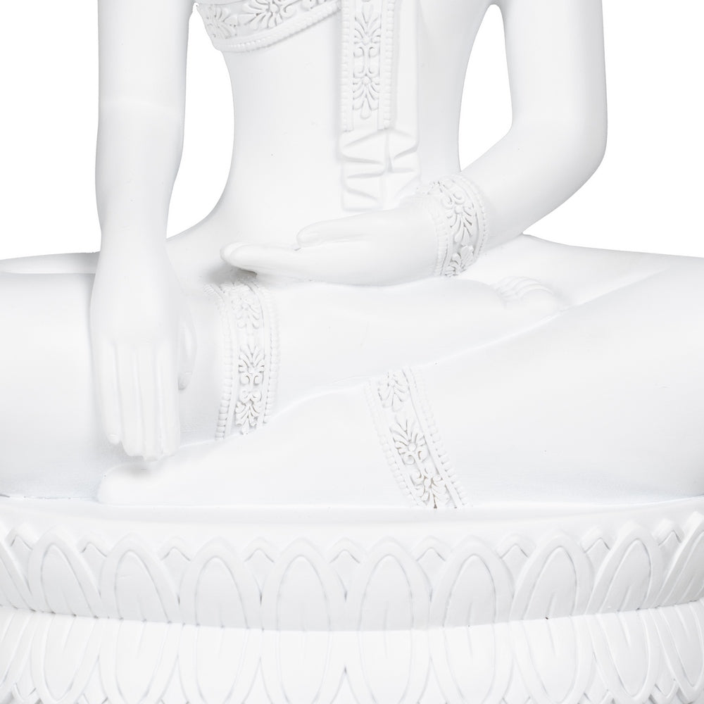 FIGURA BUDA BLANCO POLIRESINA DECORACIÓN 19,20 X 12 X 32,50