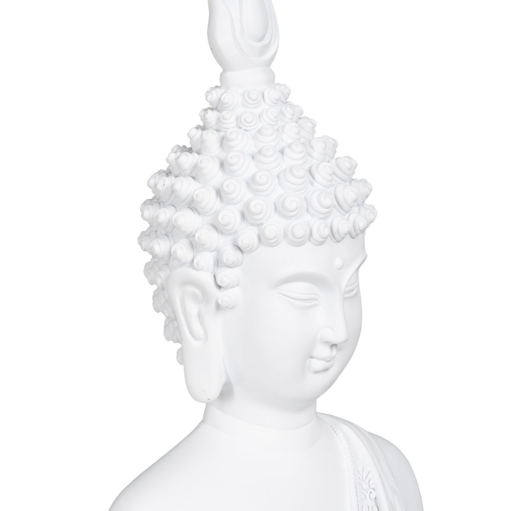FIGURA BUDA BLANCO POLIRESINA DECORACIÓN 19,20 X 12 X 32,50