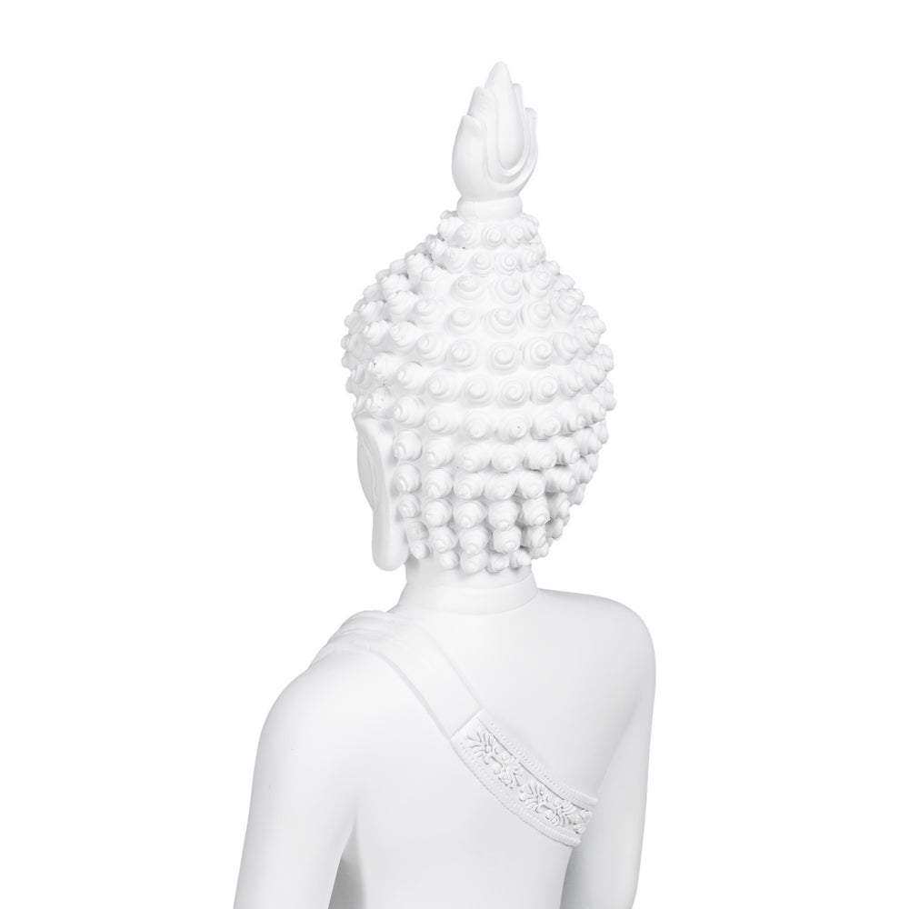 FIGURA BUDA BLANCO POLIRESINA DECORACIÓN 19,20 X 12 X 32,50