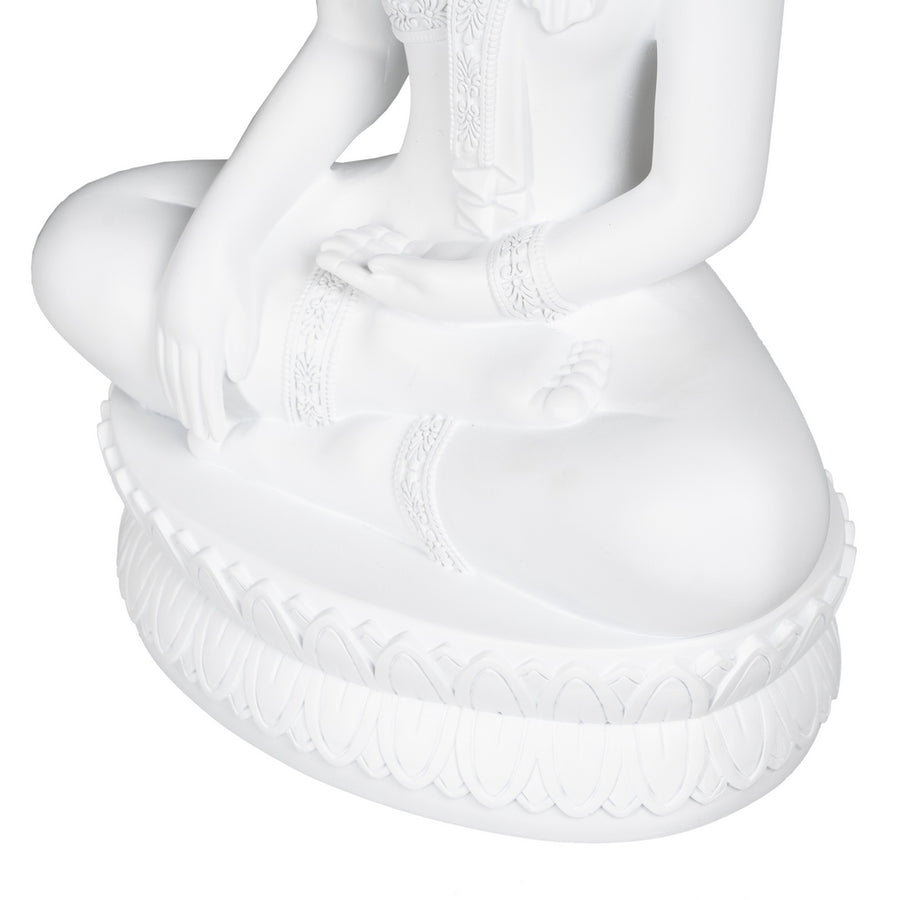 FIGURA BUDA BLANCO POLIRESINA DECORACIÓN 19,20 X 12 X 32,50