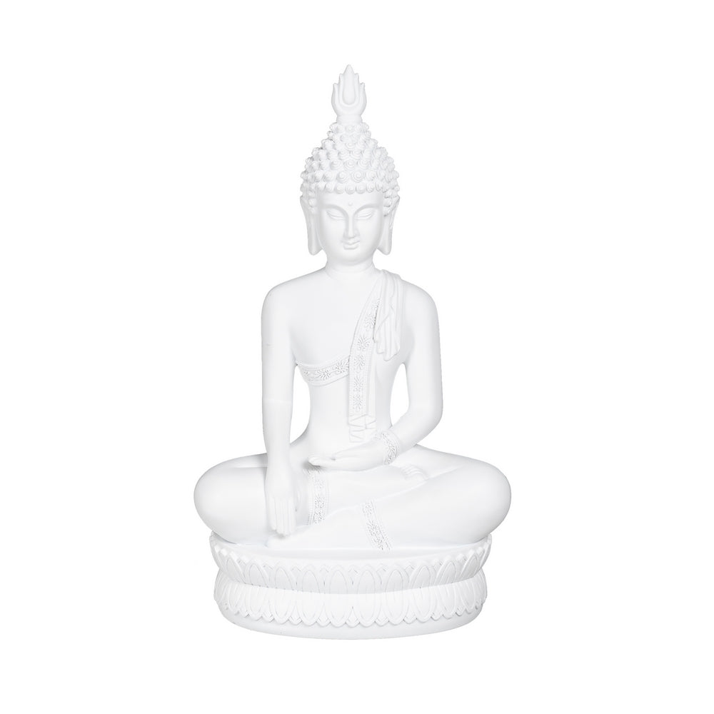FIGURA BUDA BLANCO POLIRESINA DECORACI�N 19,20 X 12 X 32,50