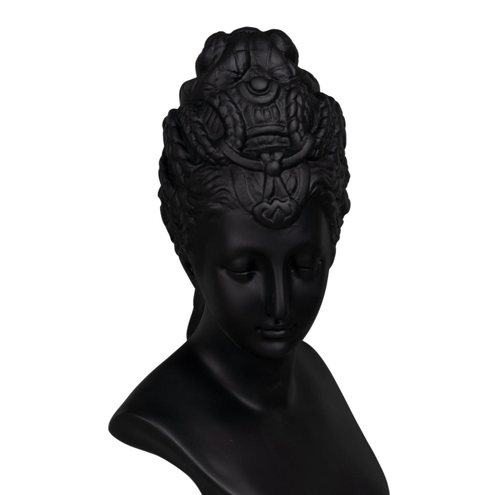 BLACK POLYRESIN BUST FIGURE DECORATION 16.70 X 14.50 X 39