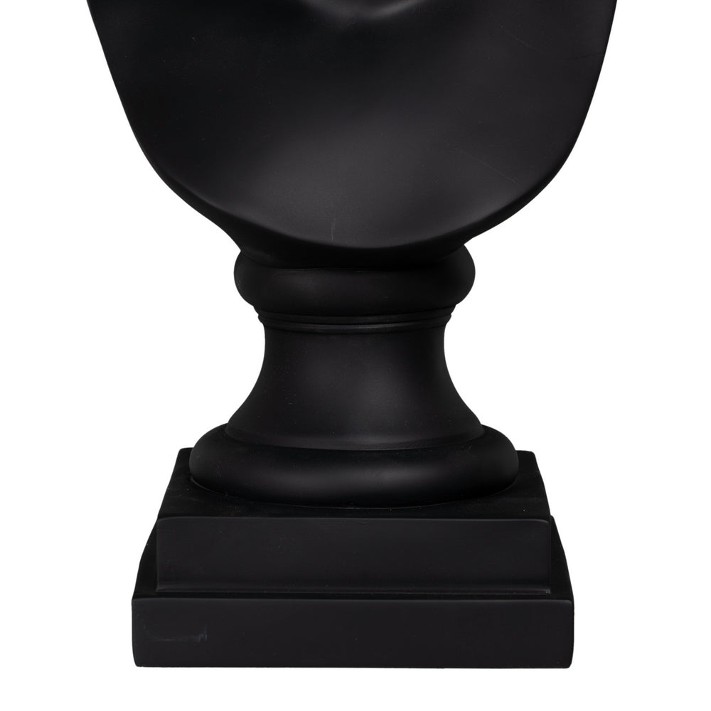BLACK POLYRESIN BUST FIGURE DECORATION 16.70 X 14.50 X 39