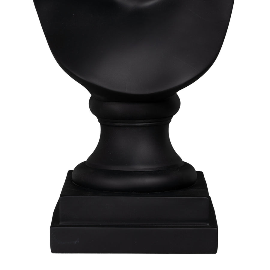 FIGURA BUSTO NEGRO POLIRESINA DECORACIÓN 16,70 X 14,50 X 39