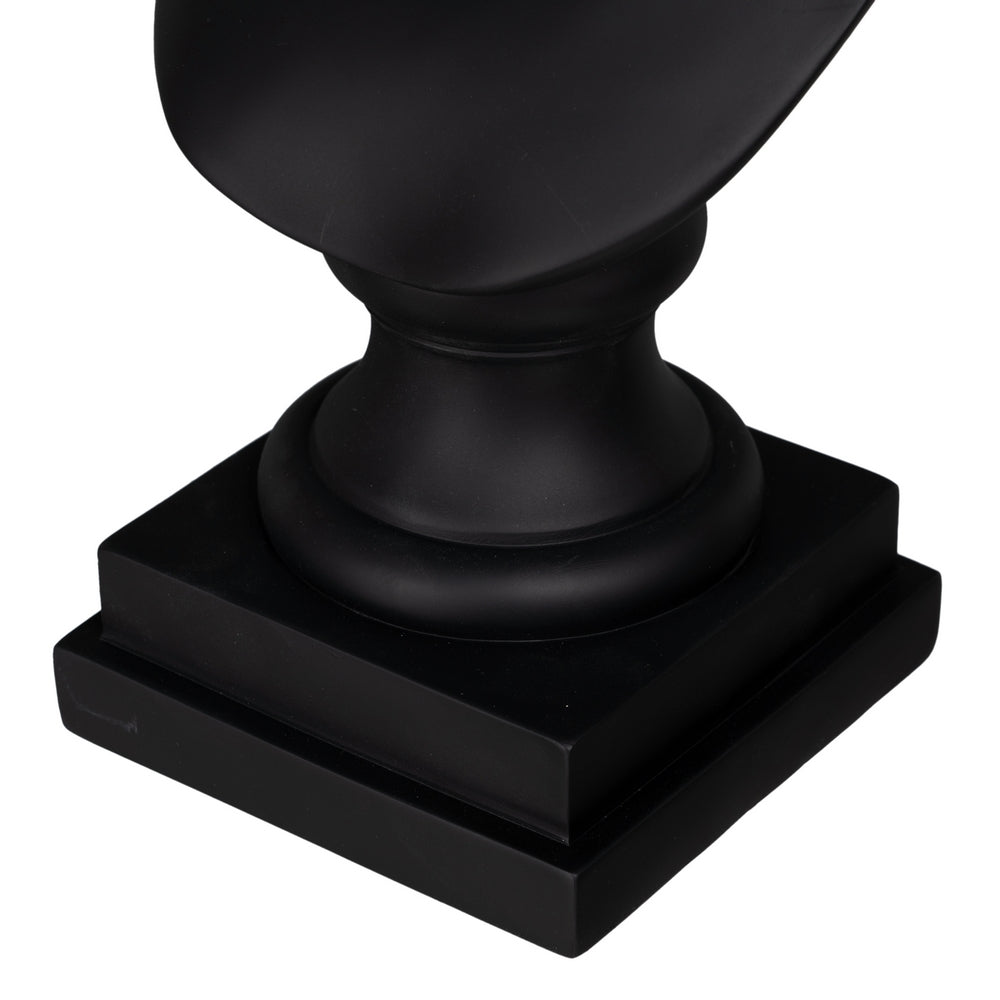 BLACK POLYRESIN BUST FIGURE DECORATION 16.70 X 14.50 X 39