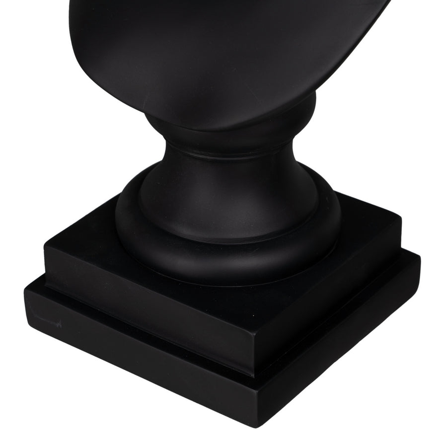 FIGURA BUSTO NEGRO POLIRESINA DECORACIÓN 16,70 X 14,50 X 39