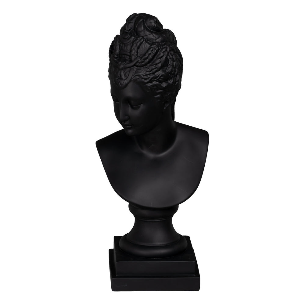 FIGURA BUSTO NEGRO POLIRESINA DECORACI�N 16,70 X 14,50 X 39