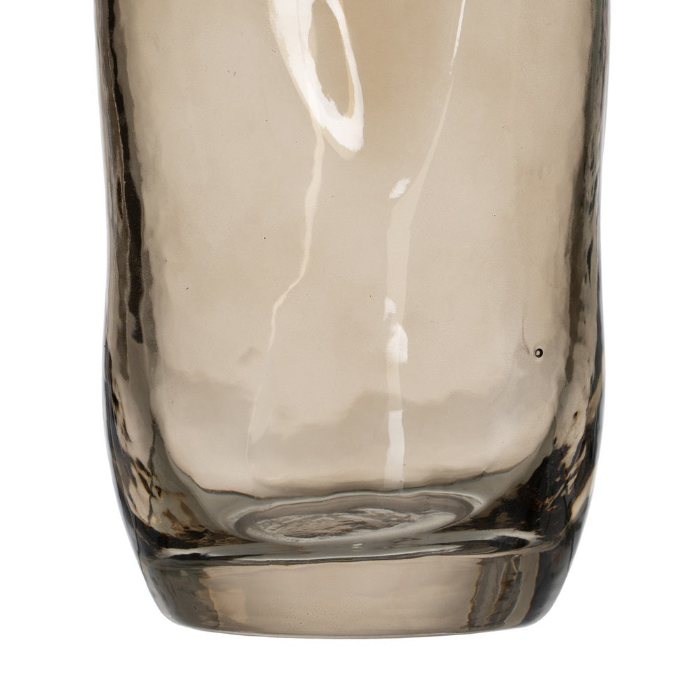 BROWN GLASS DECORATIVE BOTTLE 8.50 X 8.50 X 23.50 CM