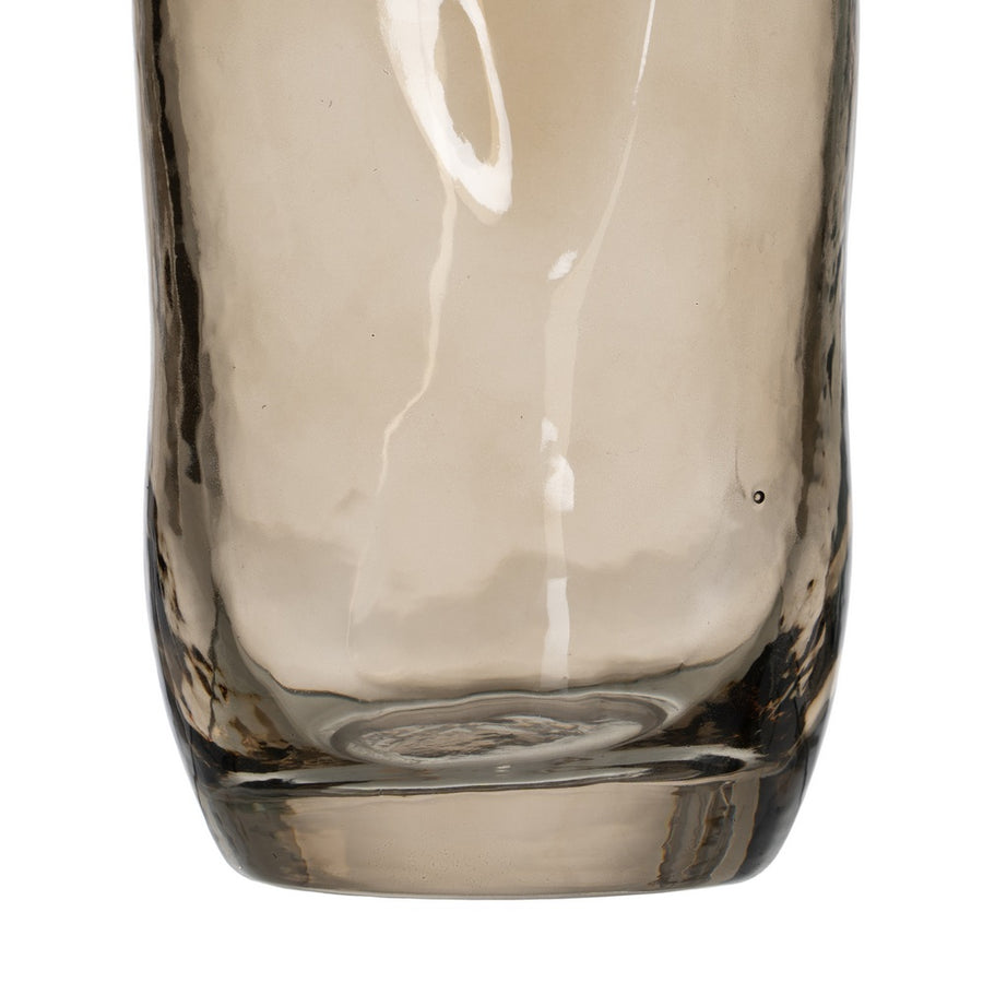 BOTELLA MARRÓN CRISTAL DECORACIÓN 8,50 X 8,50 X 23,50 CM