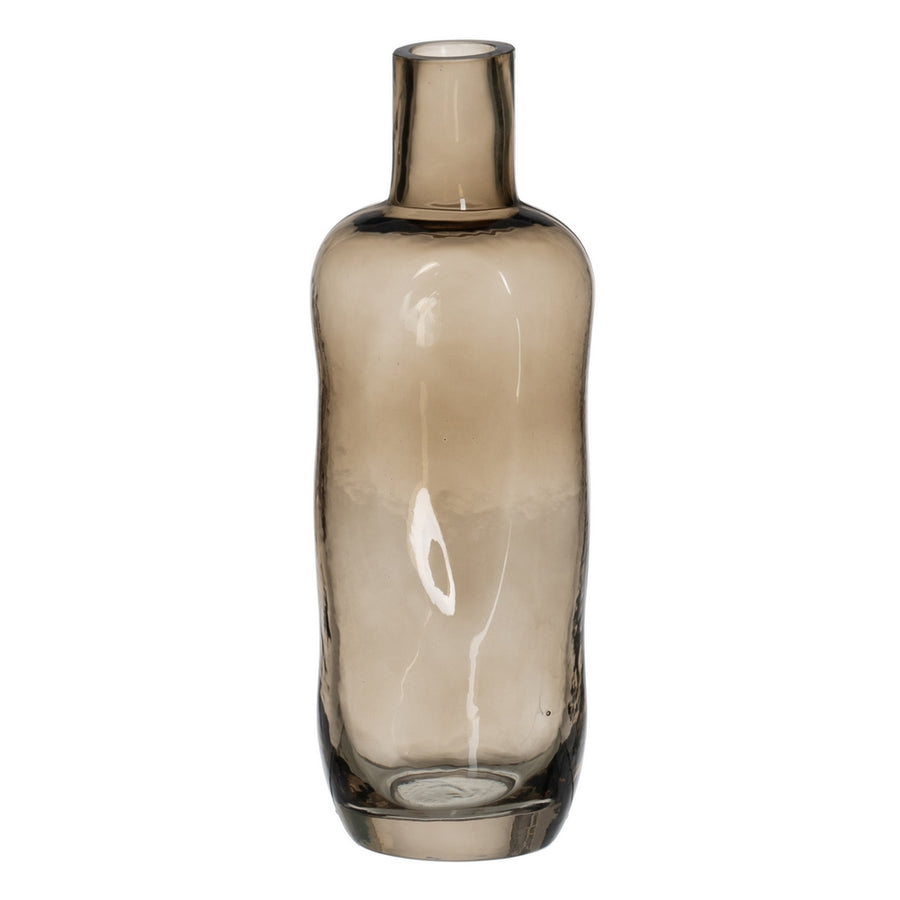 BOTELLA MARRÓN CRISTAL DECORACIÓN 8,50 X 8,50 X 23,50 CM