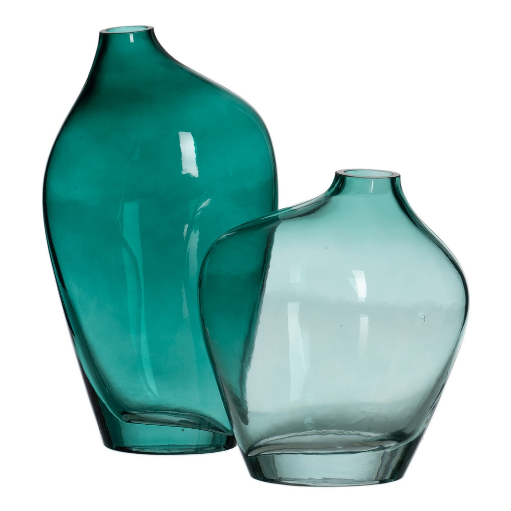 JARR�N VERDE CRISTAL DECORACI�N 12,50 X 8,50 X 24 CM