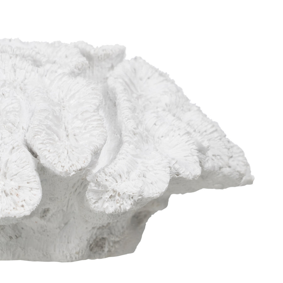 WHITE CORAL FIGURE RESIN DECORATION 23 X 22 X 11 CM