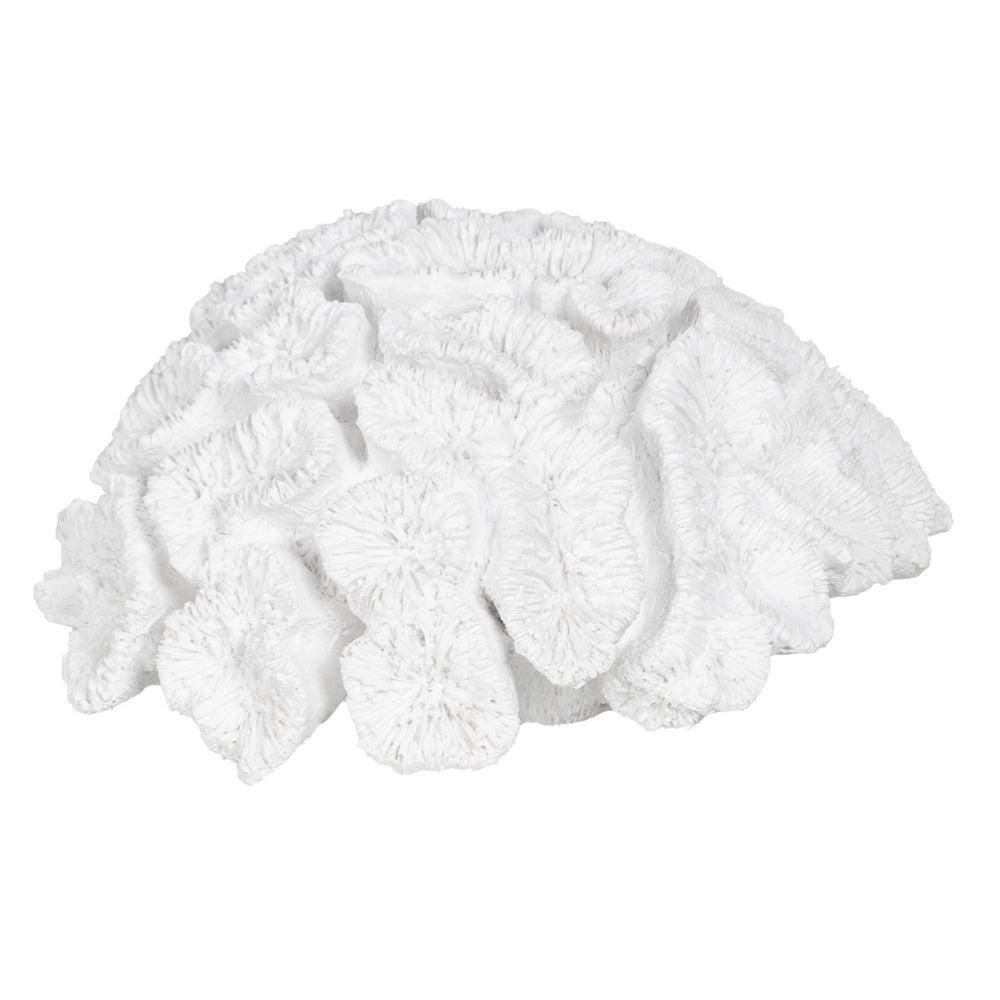 WHITE CORAL FIGURE RESIN DECORATION 23 X 22 X 11 CM