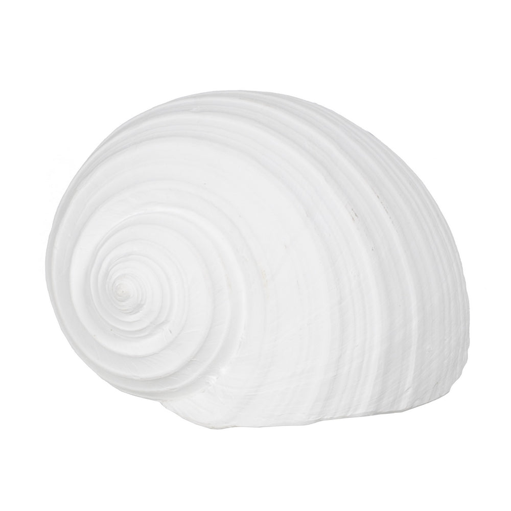 FIGURA CARACOLA BLANCO RESINA DECORACIÓN 15 X 11 X 9 CM