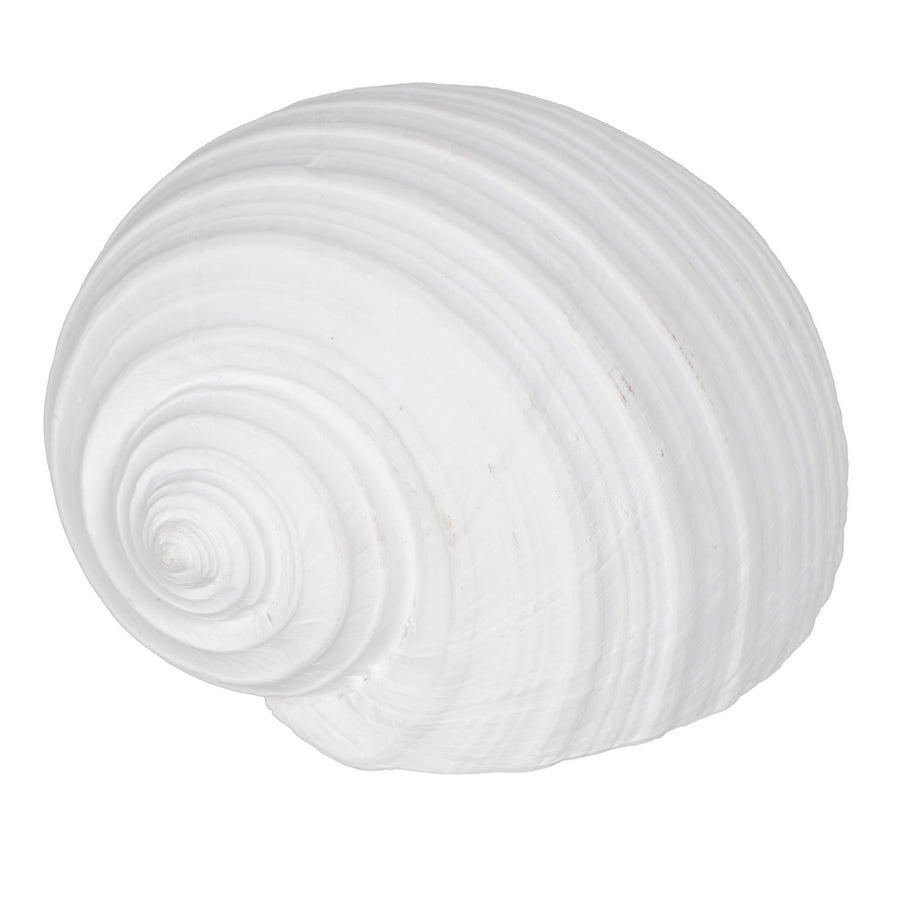 FIGURA CARACOLA BLANCO RESINA DECORACIÓN 15 X 11 X 9 CM