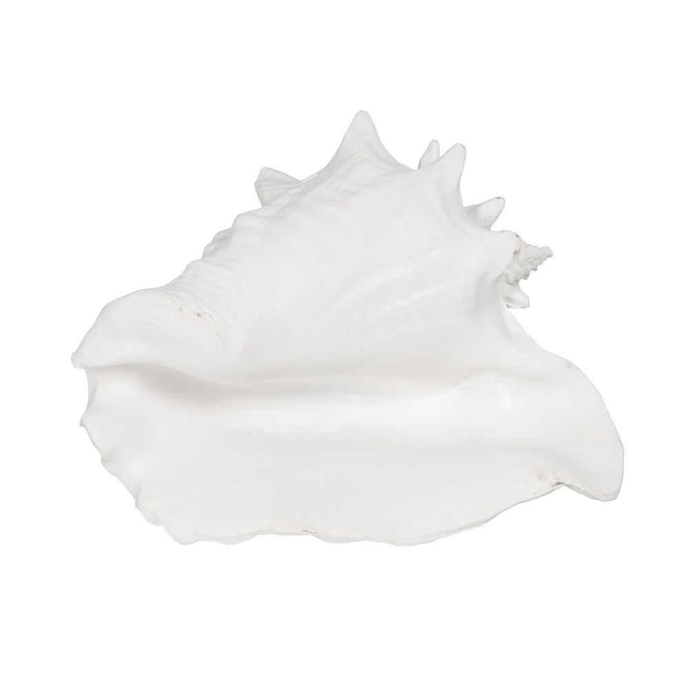 FIGURA CARACOLA BLANCO RESINA DECORACIÓN 21 X 19 X 13 CM