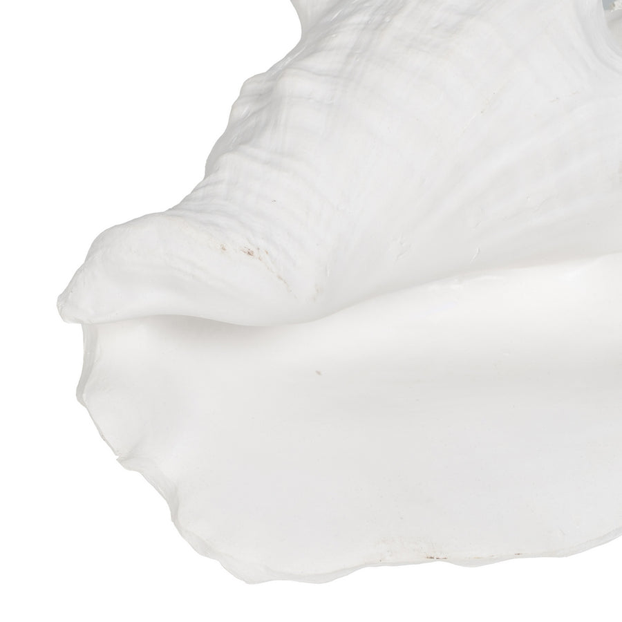 FIGURA CARACOLA BLANCO RESINA DECORACIÓN 21 X 19 X 13 CM