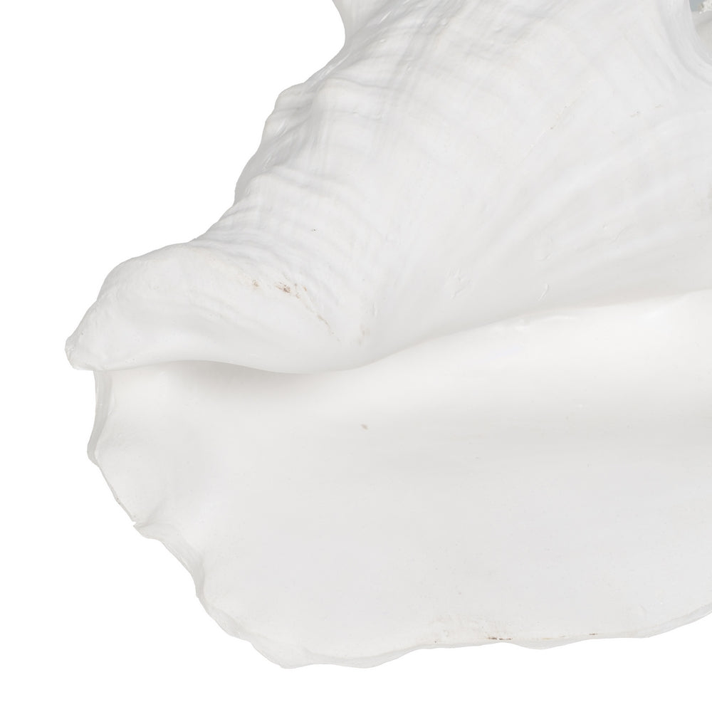 FIGURA CARACOLA BLANCO RESINA DECORACIÓN 21 X 19 X 13 CM