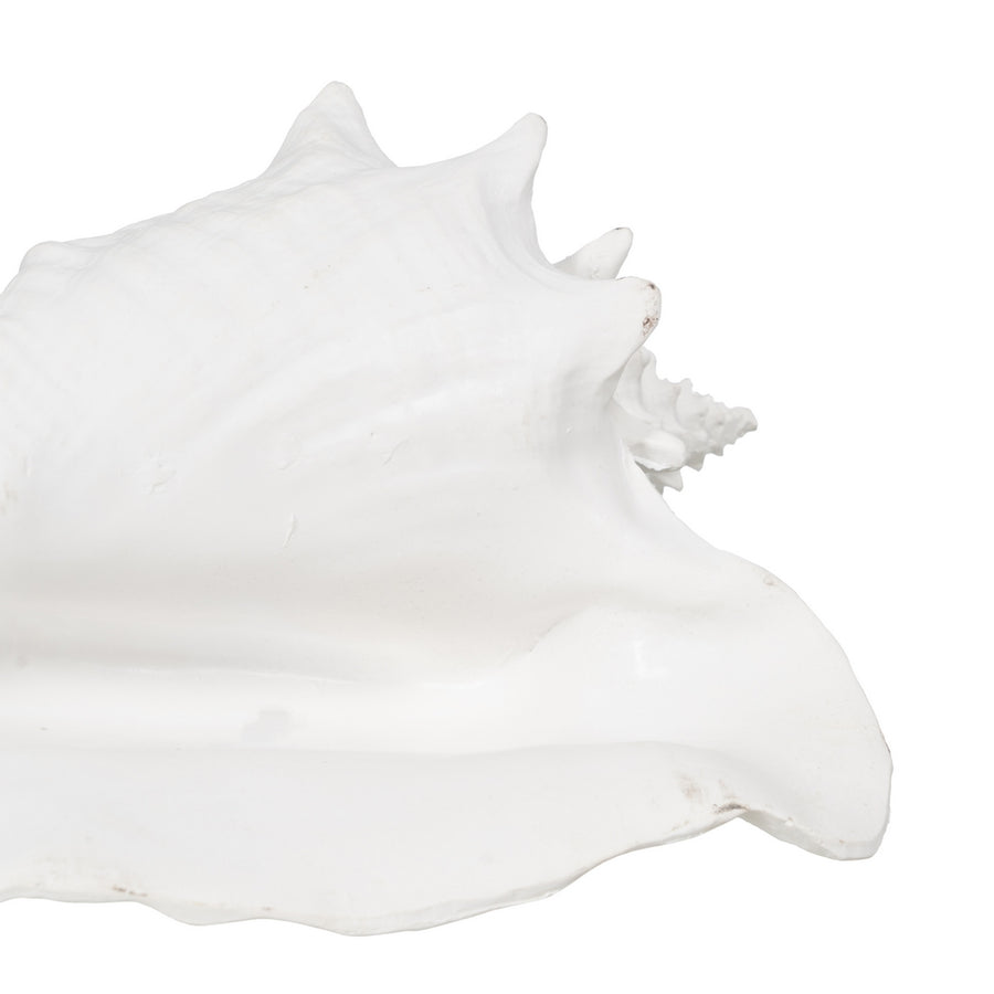 FIGURA CARACOLA BLANCO RESINA DECORACIÓN 21 X 19 X 13 CM