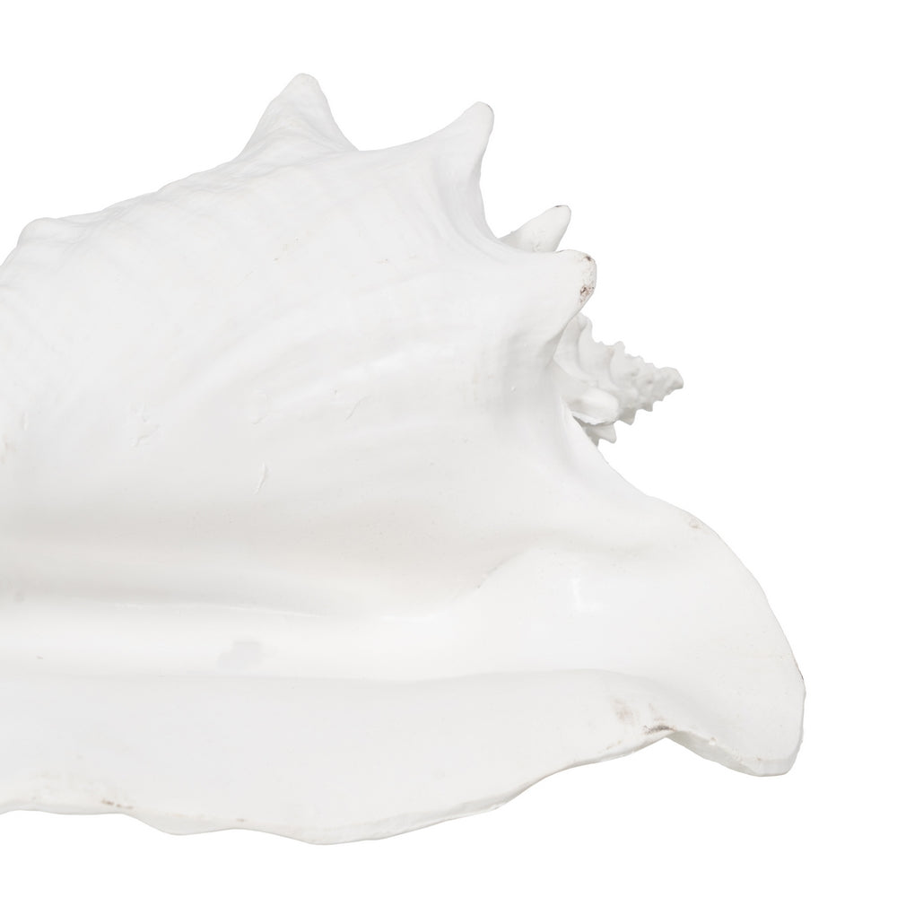 FIGURA CARACOLA BLANCO RESINA DECORACIÓN 21 X 19 X 13 CM