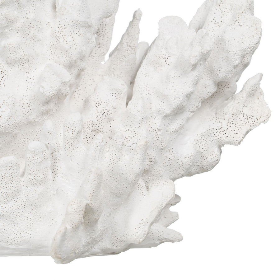 FIGURA CORAL BLANCO RESINA DECORACIÓN 29 X 20 X 21 CM