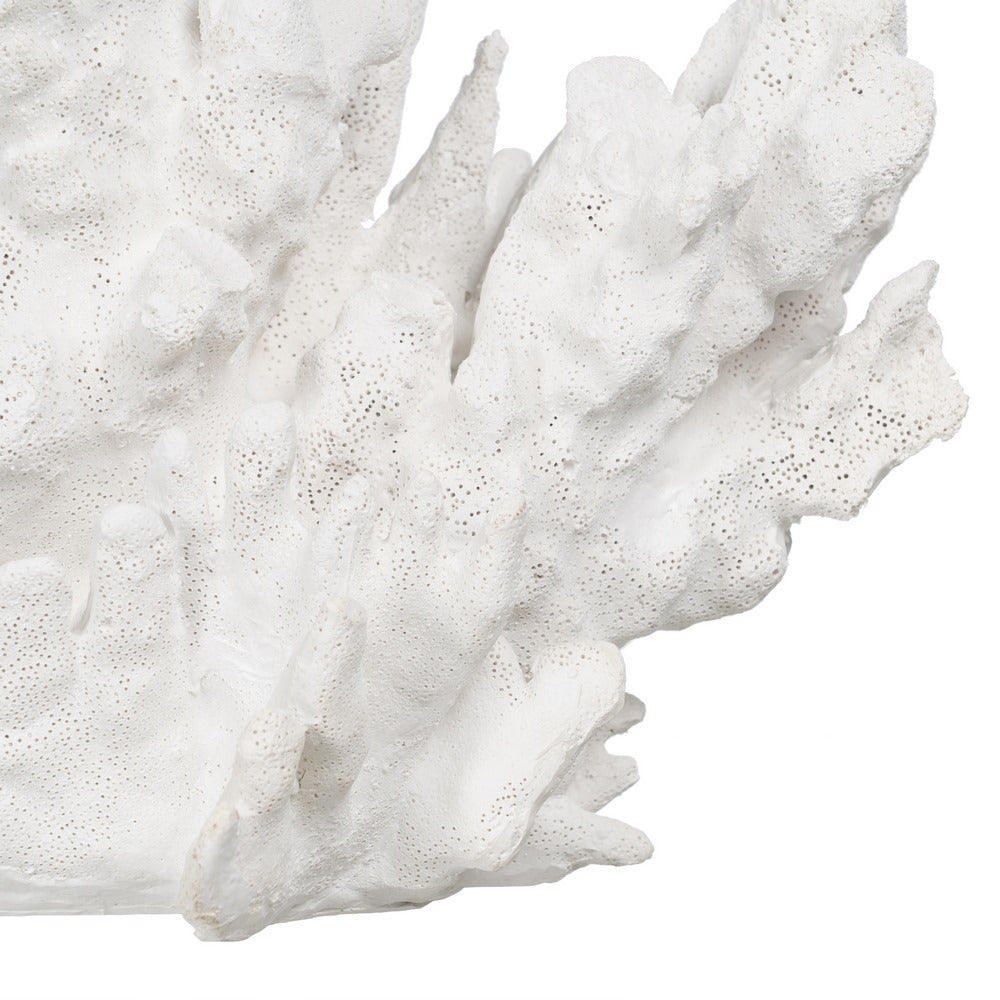 WHITE CORAL FIGURE RESIN DECORATION 29 X 20 X 21 CM
