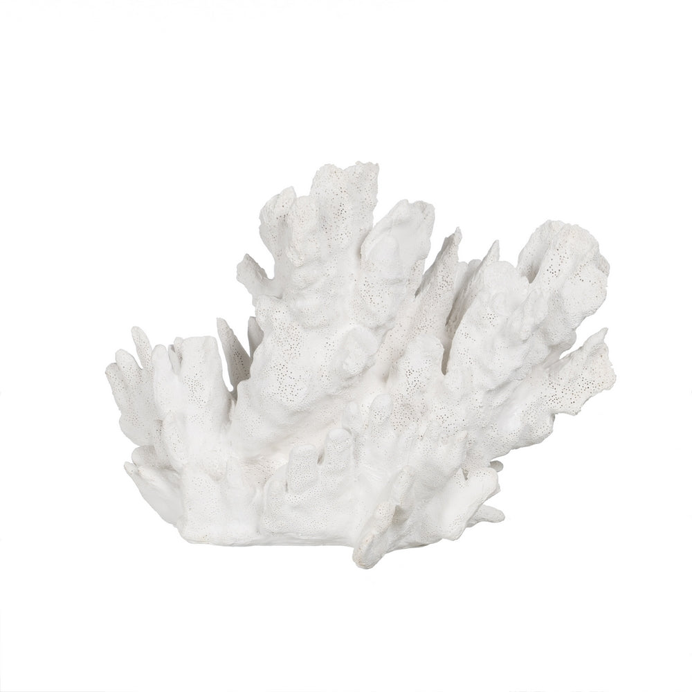 FIGURA CORAL BLANCO RESINA DECORACIÓN 29 X 20 X 21 CM