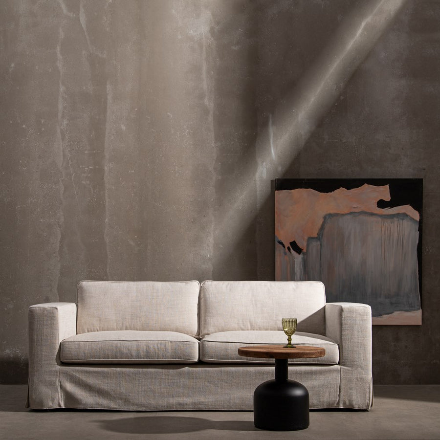 SOFÁ 3 PLAZAS BEIGE TEJIDO SIENA 222 X 95 X 80 CM