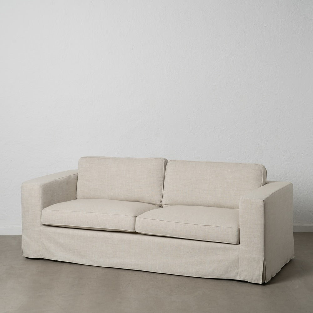 SOF� 3 PLAZAS BEIGE TEJIDO SIENA 222 X 95 X 80 CM