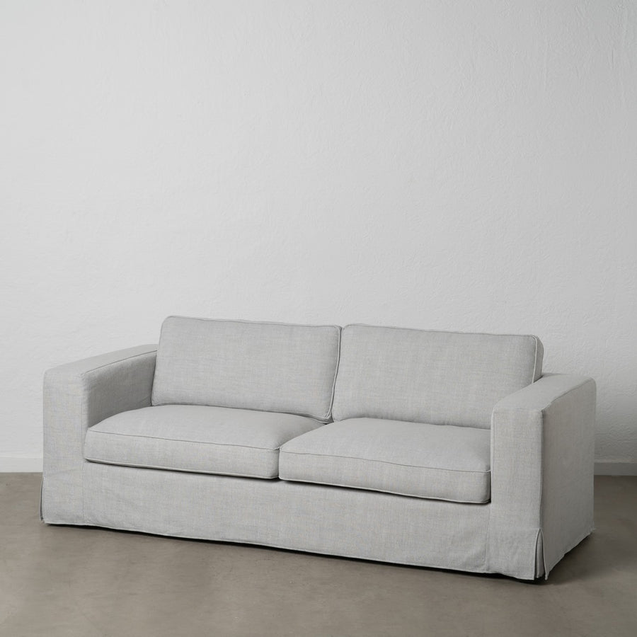 SOFÁ 3 PLAZAS GRIS TEJIDO SIENA 222 X 95 X 80 CM